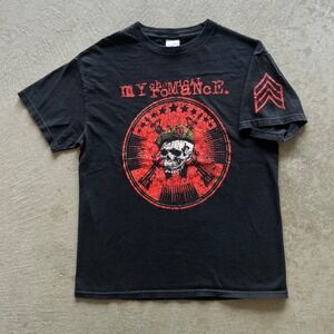 Vintage My Chemical Romance Shirt Size Medium Black Emo Punk Band Revenge Era